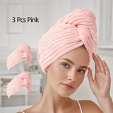 Quick-Drying Microfiber Hair Drying Cap Absorbent Soft Anti-Frizz Hair Towel