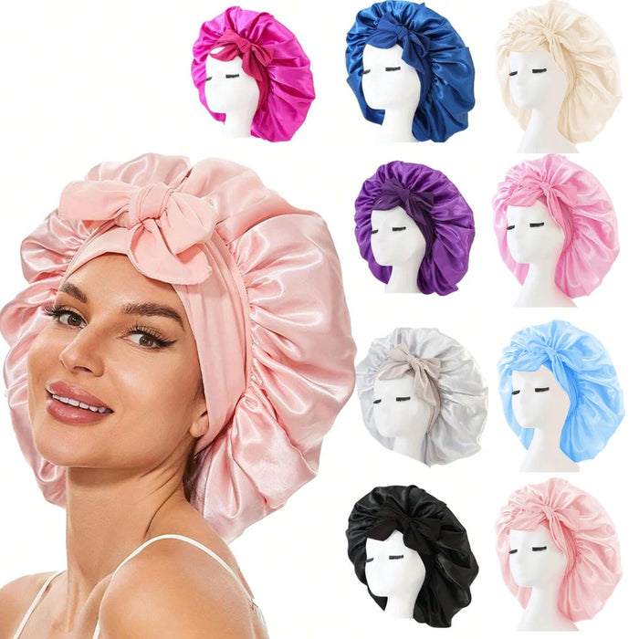 Double-Layer Satin Sleep Bonnet