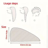 Quick-Drying Microfiber Hair Drying Cap Absorbent Soft Anti-Frizz Hair Towel