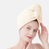 Quick-Drying Microfiber Hair Drying Cap Absorbent Soft Anti-Frizz Hair Towel