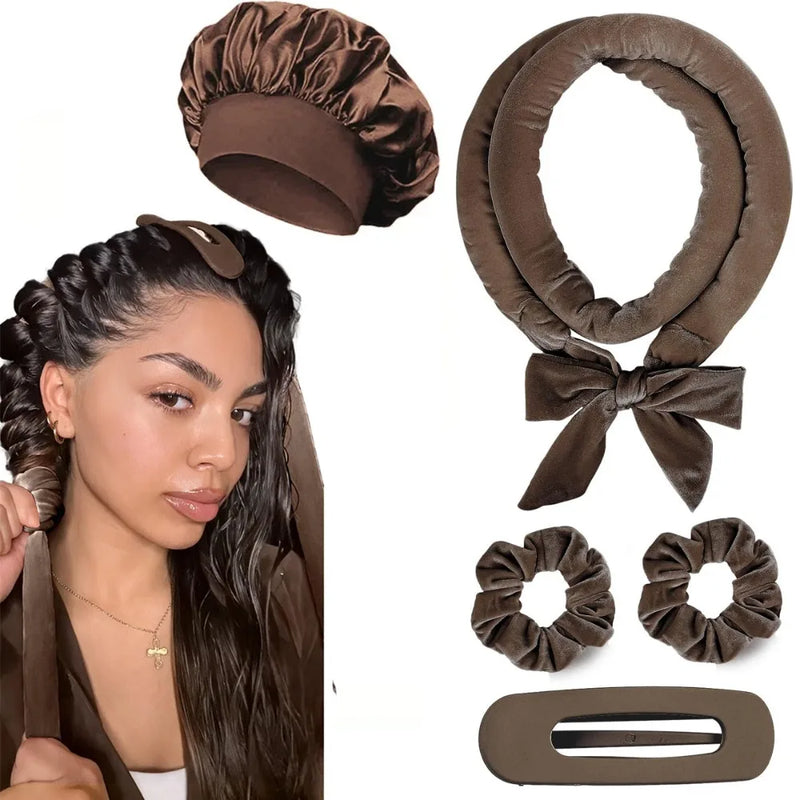 No-Heat Satin Curling Headband