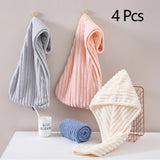 Quick-Drying Microfiber Hair Drying Cap Absorbent Soft Anti-Frizz Hair Towel